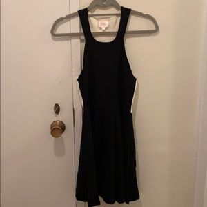 Parker bandage flare black & white dress